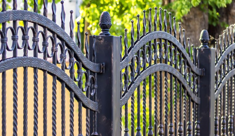 Black Iron Fence Installation